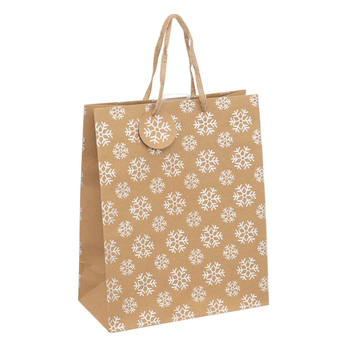 Saco de oferta decorativo holocastanho kraft 33cm, , large