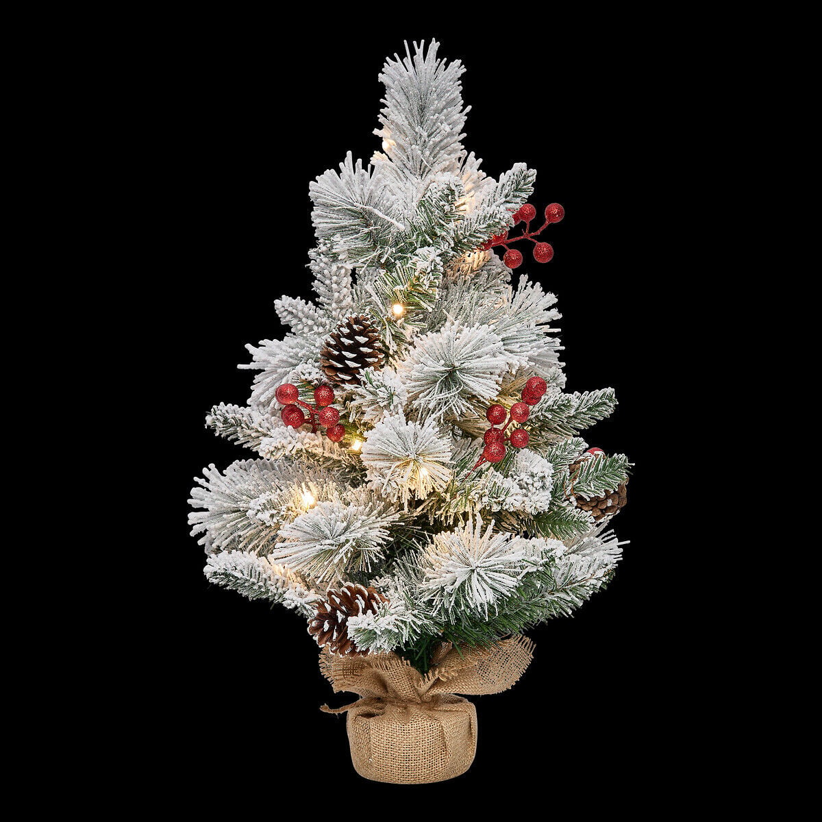 Árvore de natal decorativa piki com pinhas 50cm, , large