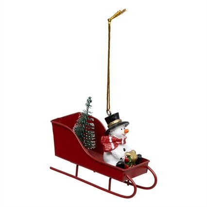 Trenó com boneco de neve, , large