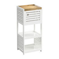 Mueble bajo wc con 1 puerta y caj&oacute;n RIO blanco