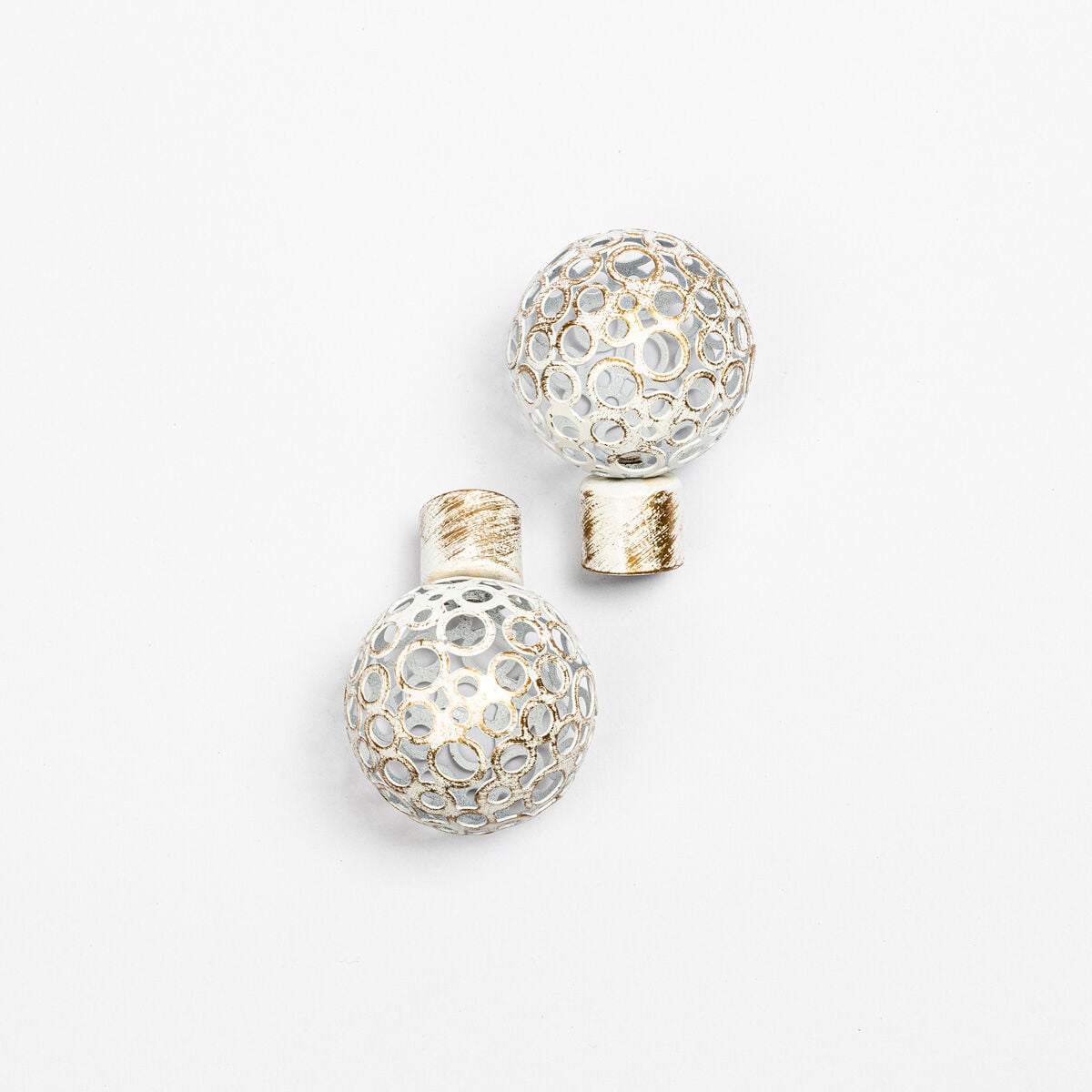 Conjunto de 2 terminais BOULE branco/ouro, , large