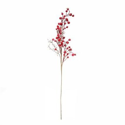 Haste com bagas vermelhas 73cm, , large
