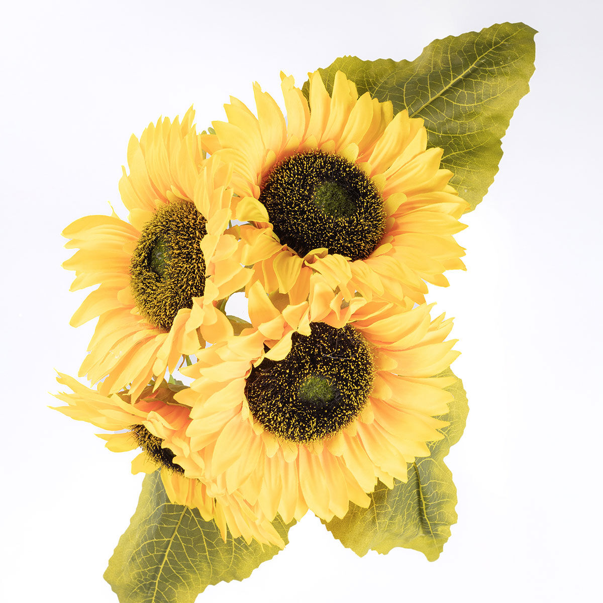 Bouquet com 4 girassóis artificiais 35cm, , large