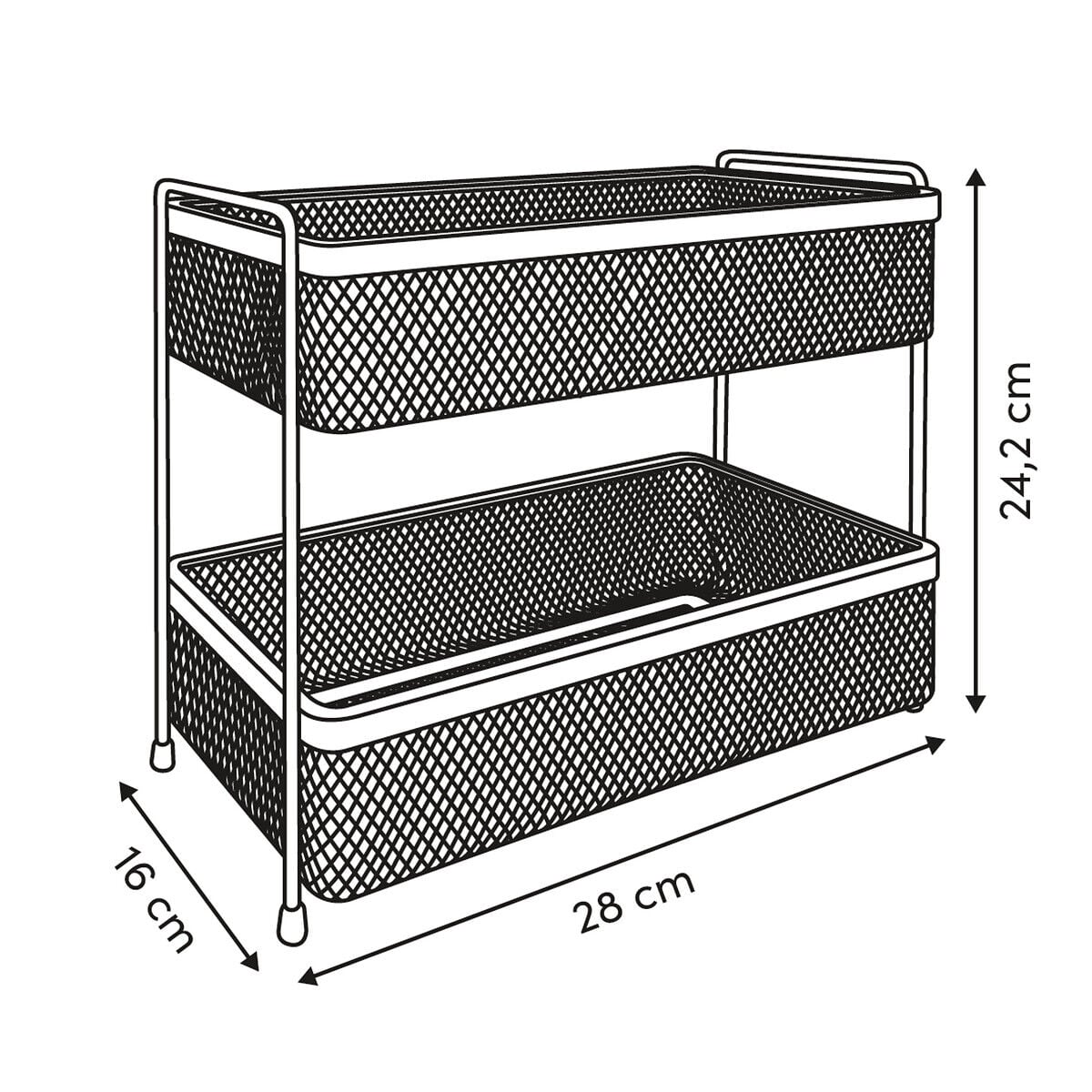 Spice rack with 2 tiers, , large