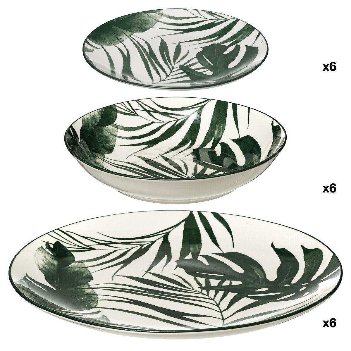 Serviço de mesa 18 peças PALM VERT, , large