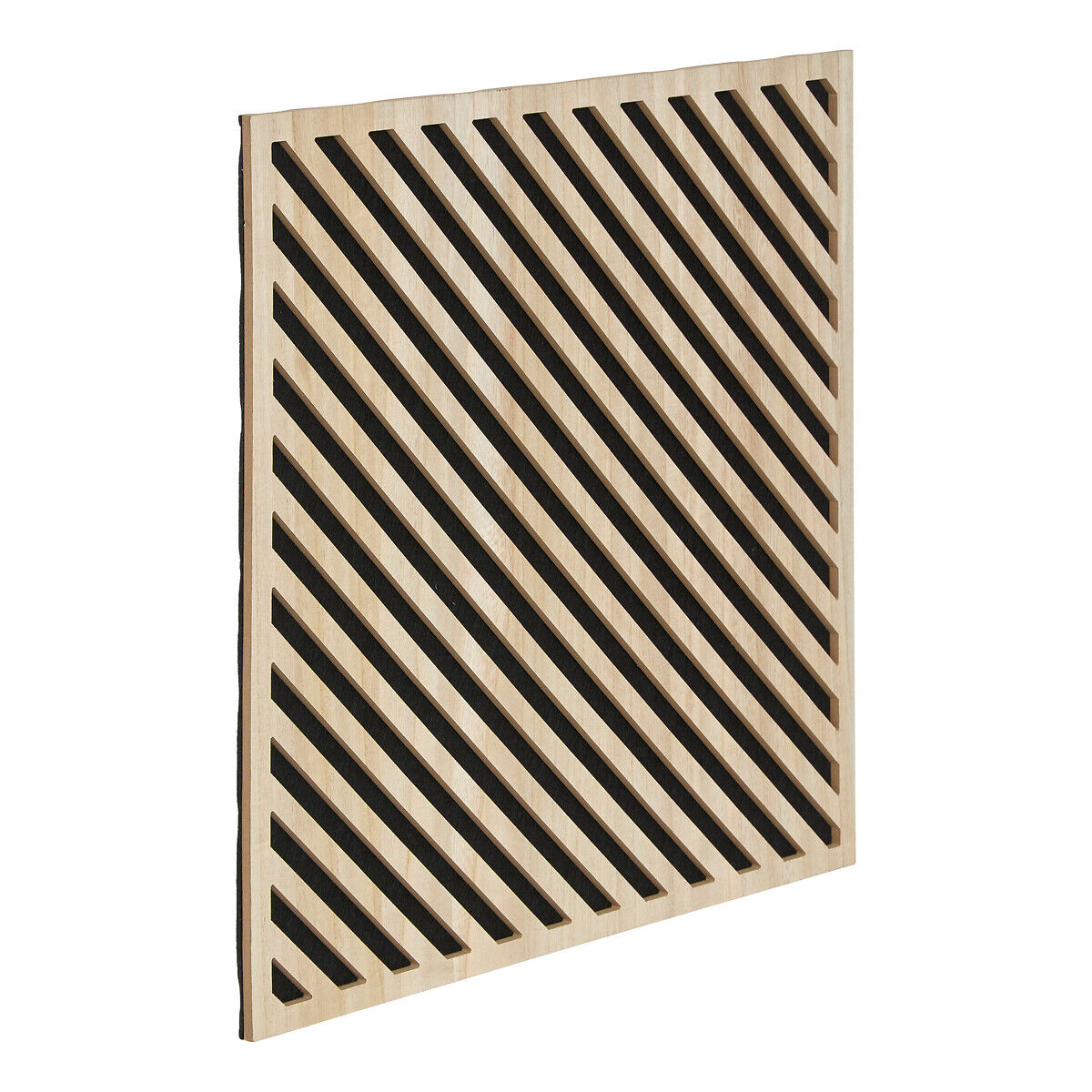 Painel decorativo efeito riscas EILEEN castanho 58cm, , large