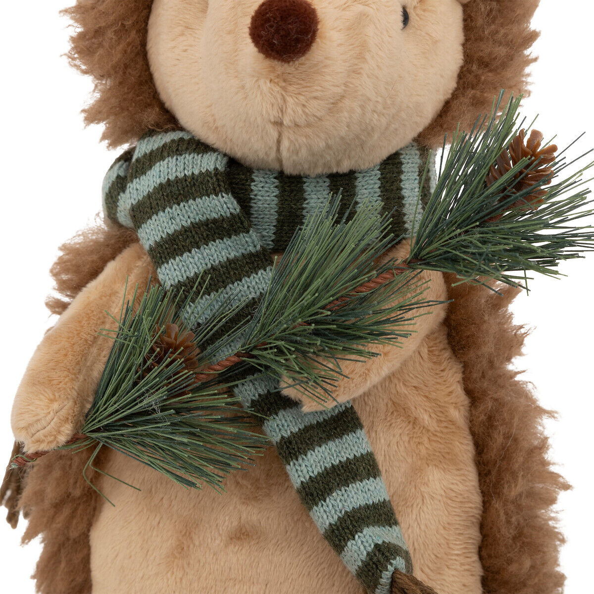 Figura ouriço francis com gorro e cachecol sentado 61cm, , large