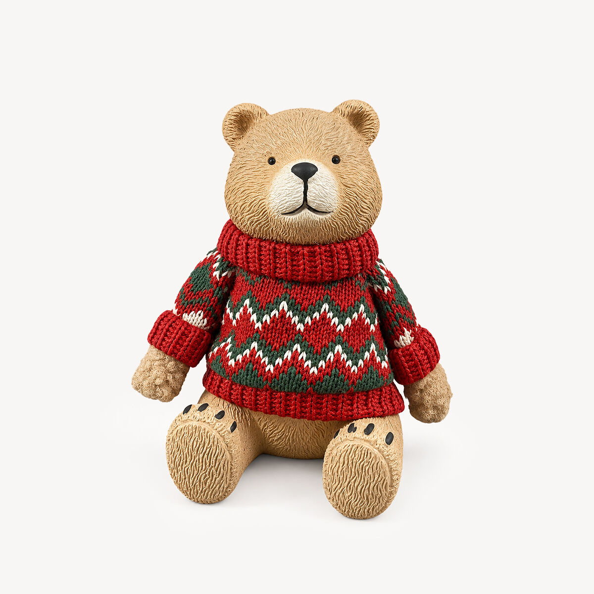 Figura urso com camisola de natal, , large
