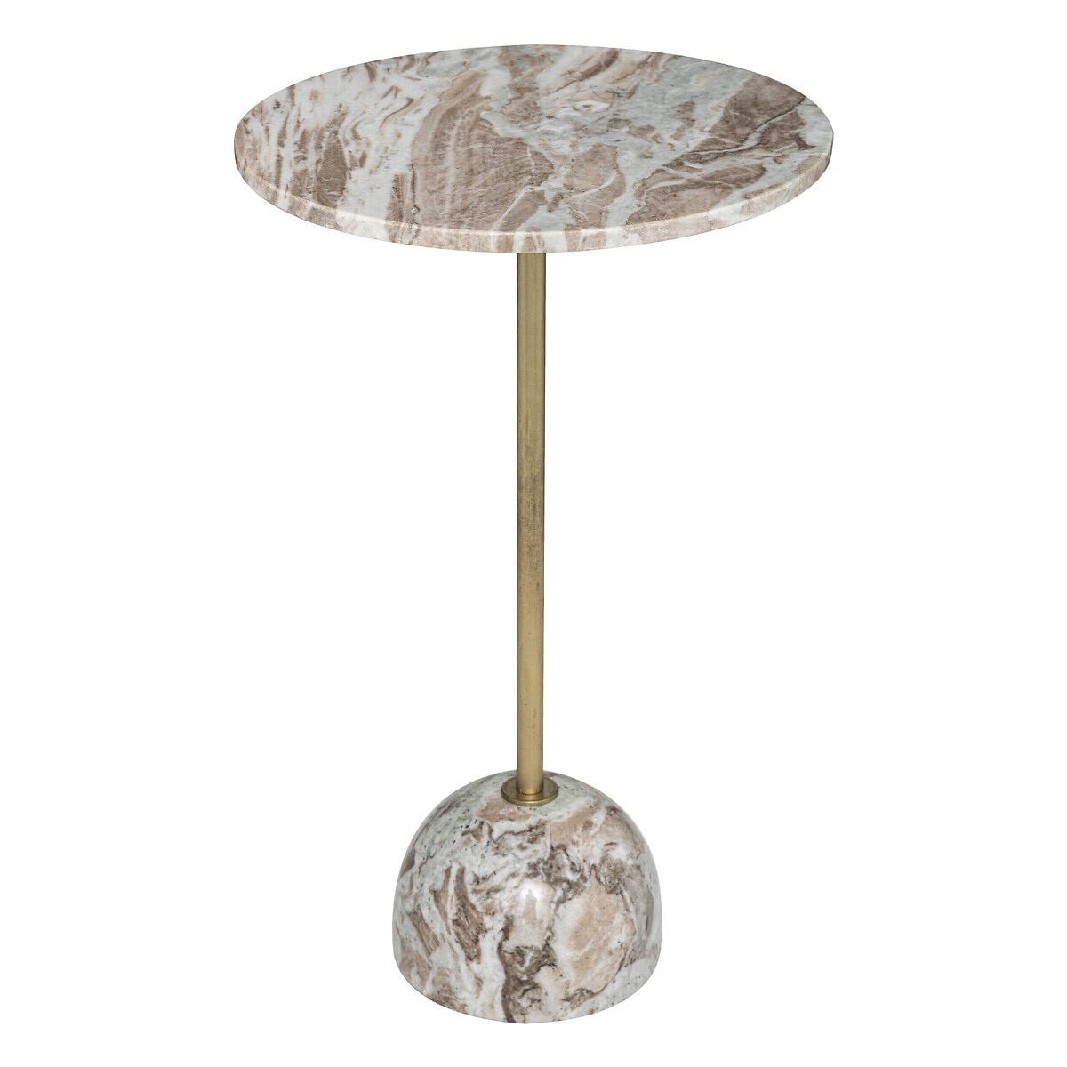 Mesa de apoio bege DOLCE RIVIERA em mármore 58cm, , large