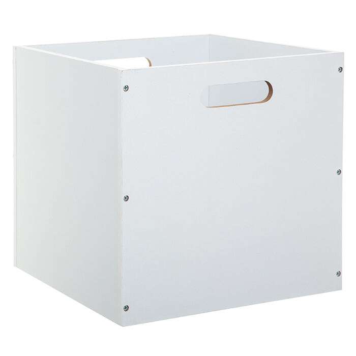 Storage box white in wood, , large