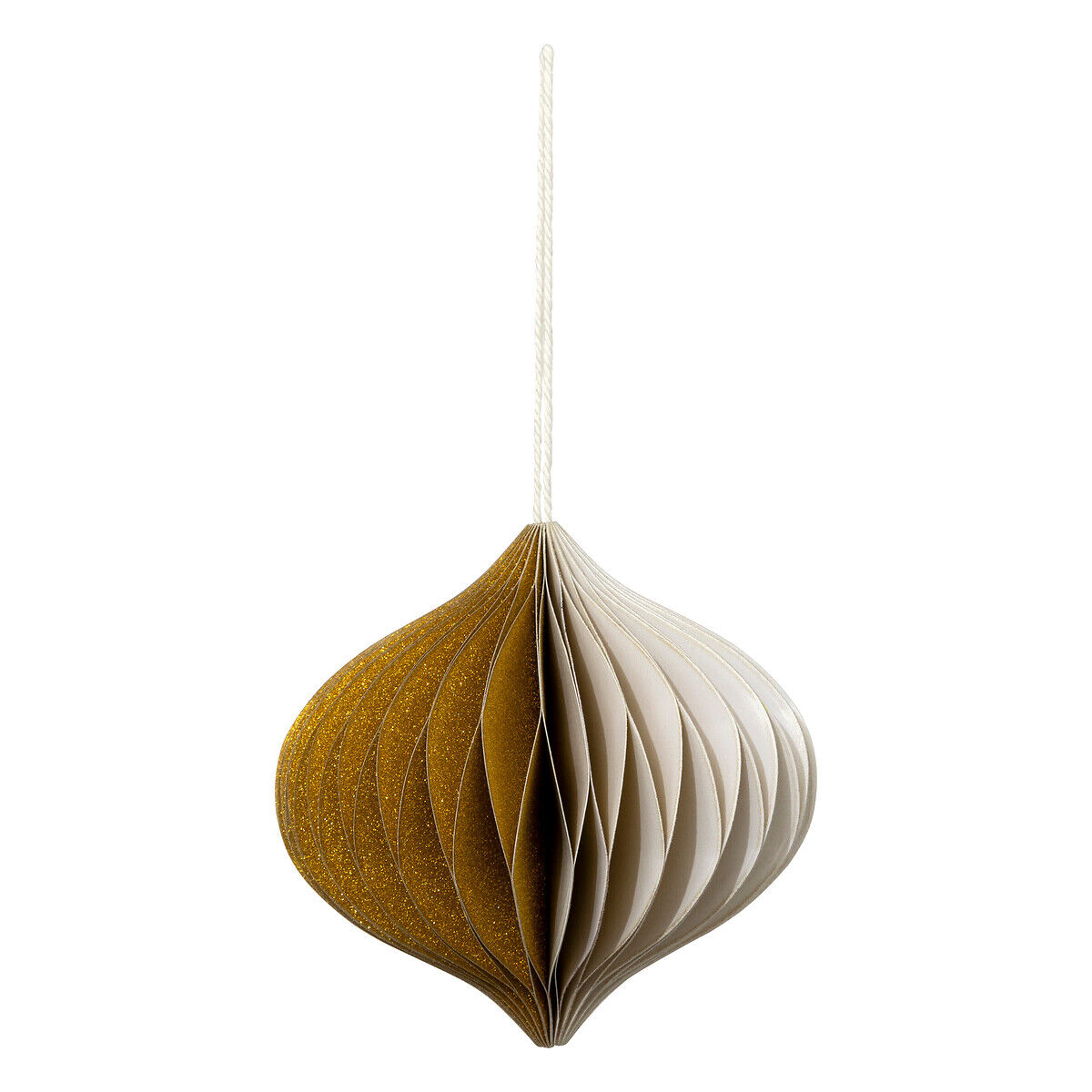 Origami bauble gold in paper, , large