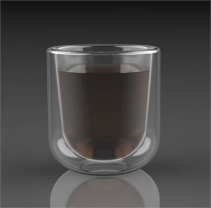 Copo duplo de café em vidro 8cl, , large