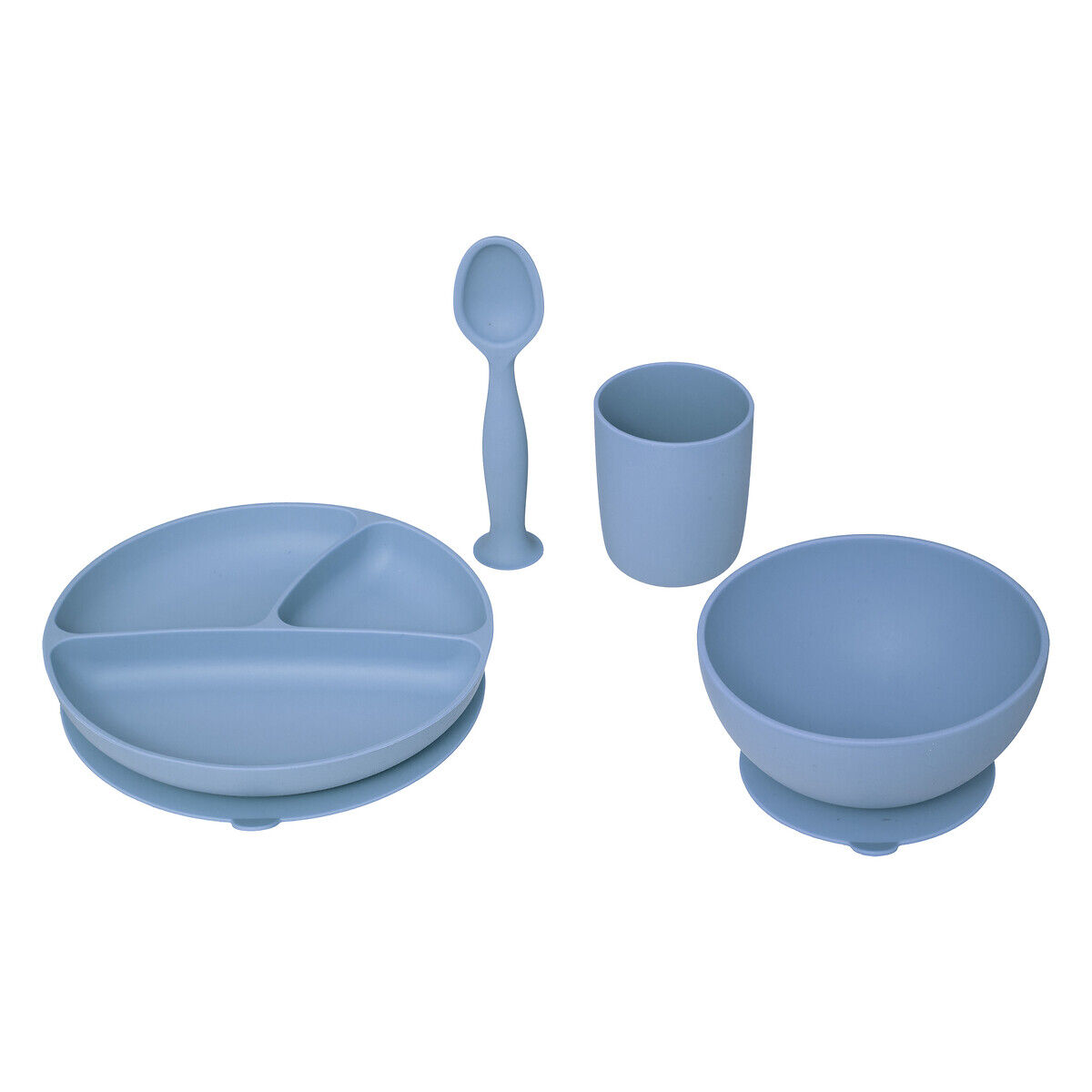 Set of 4 mealtime pieces terracotta in silicone, , large