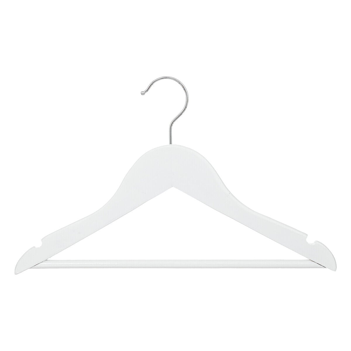 Conjunto de 4 cabides brancos em madeira, , large