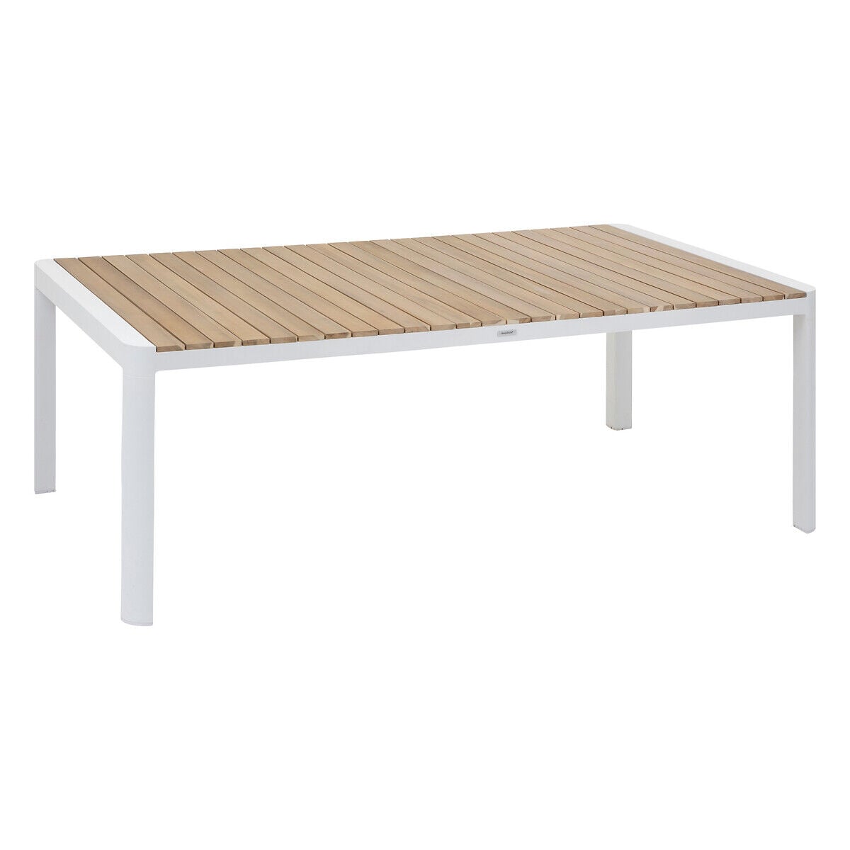 Fixed table PARADISE in acacia wood and aluminium, , large