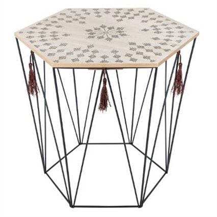 Mesa de apoio ETNIC KUMI hexagonal, , large