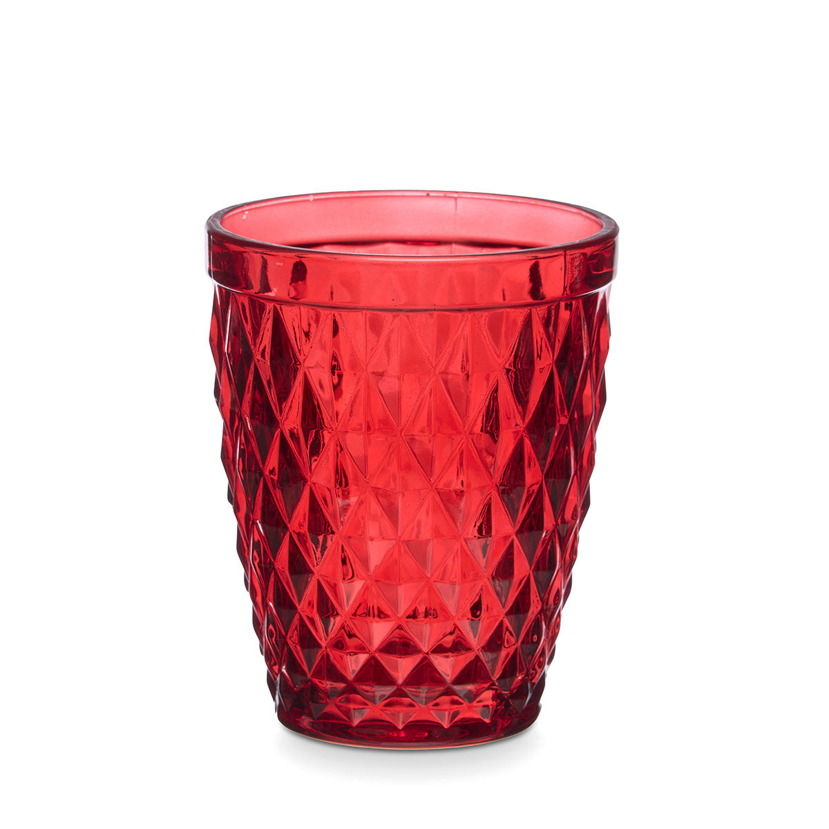 Copo de água diamante vermelho 25cl, , large