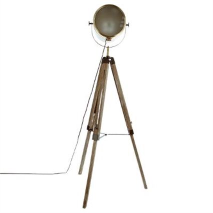 Candeeiro de pé EBOR bronze com tripé 152cm, , large