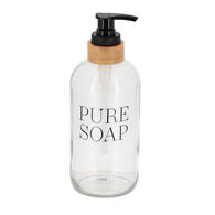 Doseador Em Vidro Para Sabonete Líquido Pure Soap 500ml
