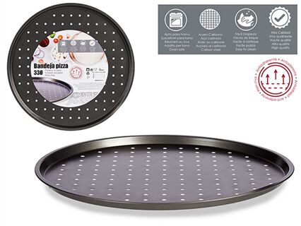 Forma para pizza preta 32cm, , large