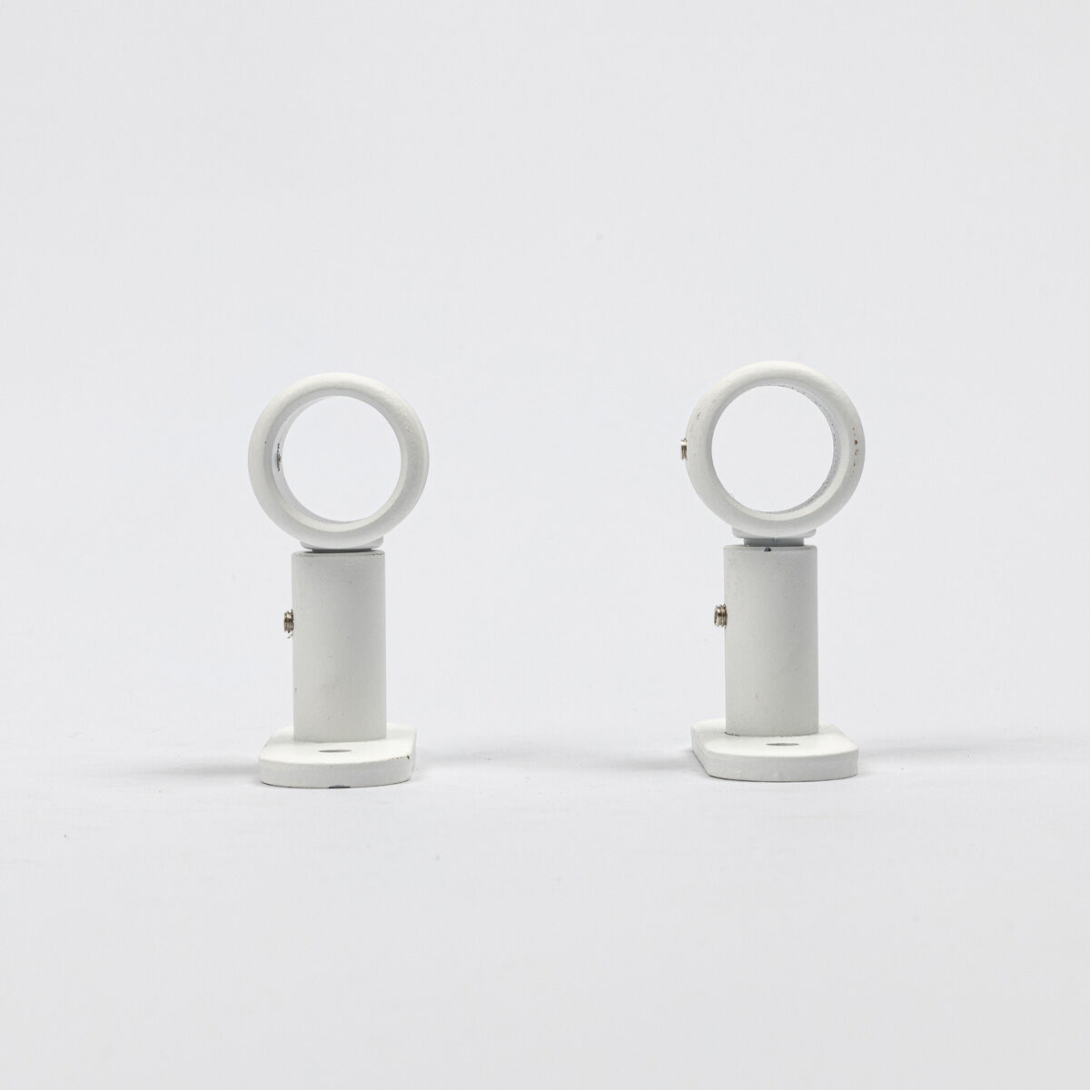 Set of 2 curtain pole brackets black, , large