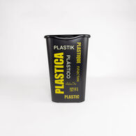 Cubo reciclaje para pl&aacute;stico y metal amarillo 50L