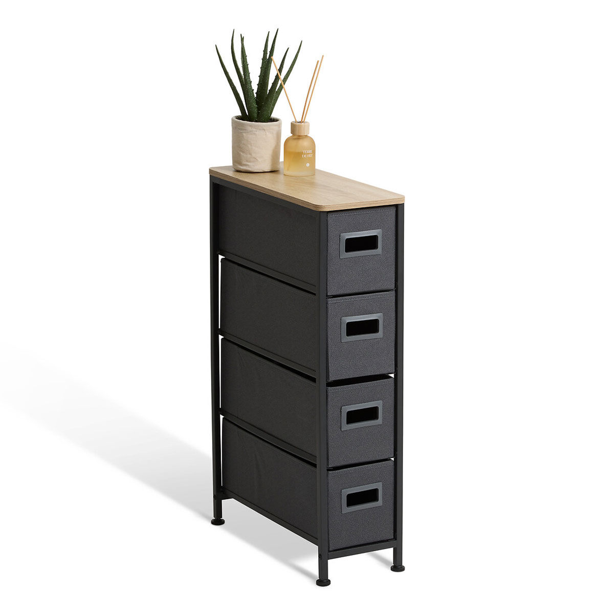Armário de arrumação TISSA cinza escuro 75cm, , large