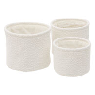 Set de 3 cestos blancos