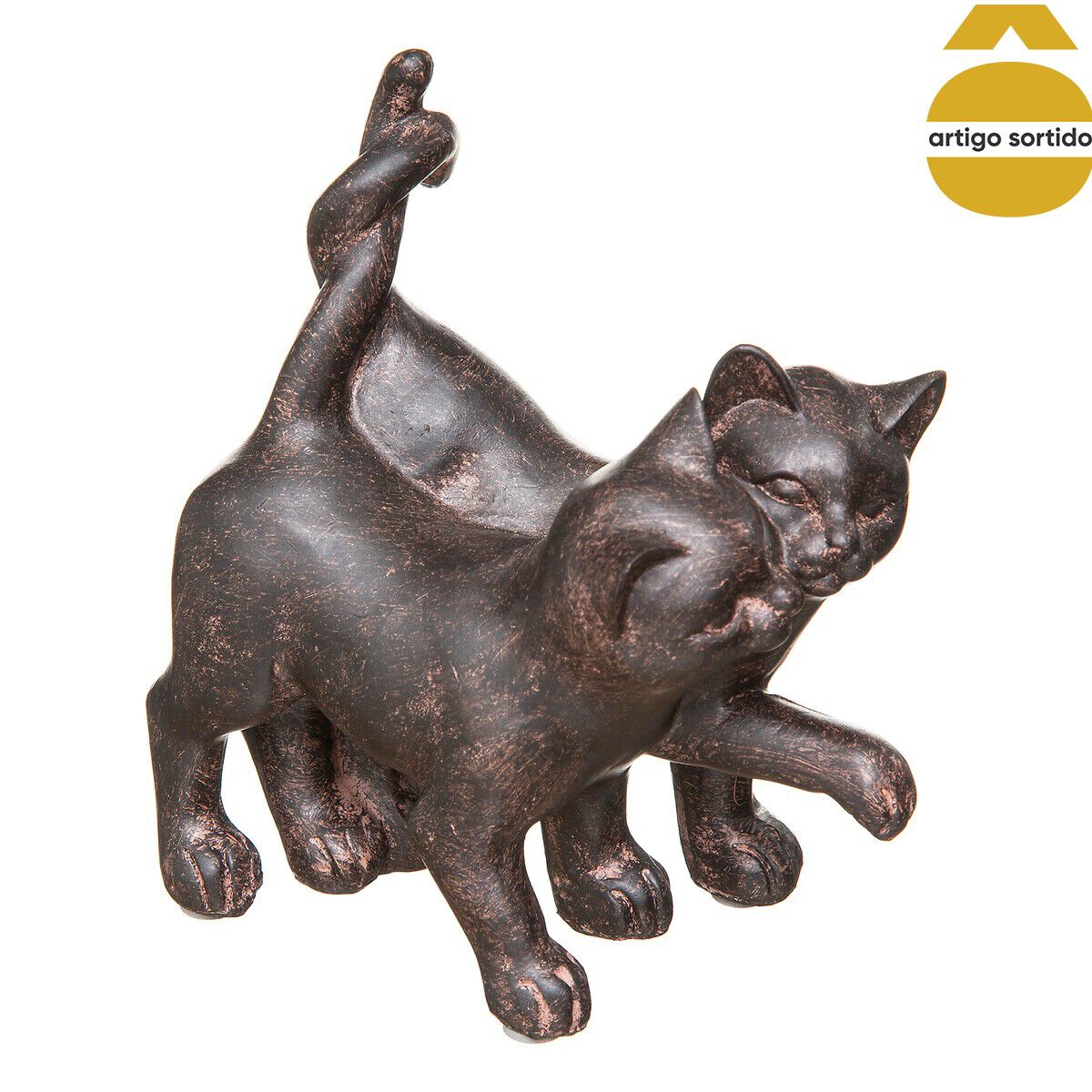 Conjunto de 2 gatos decorativos lenny, , large