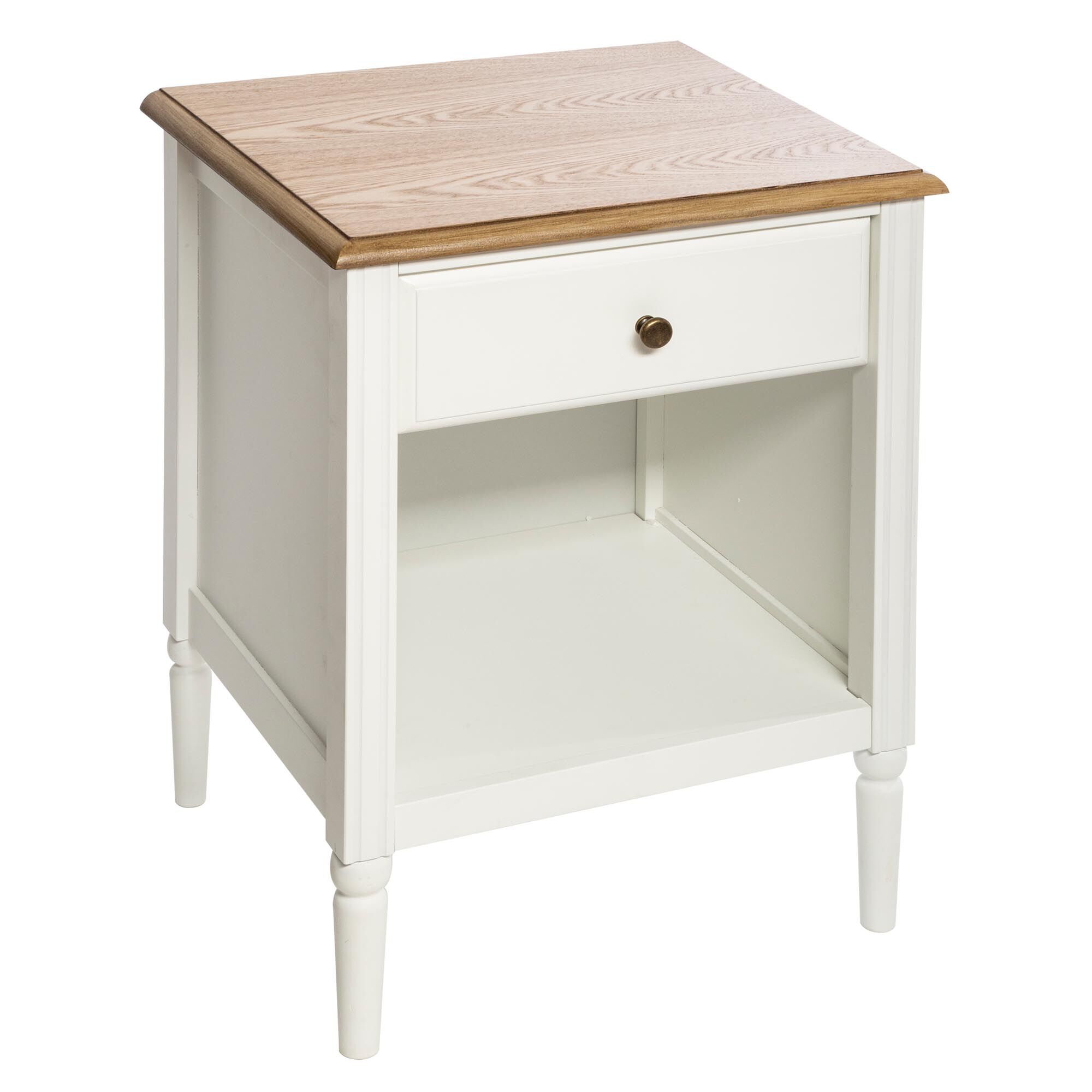 Mesa de cabeceira SOLEN branca em mdf, , large