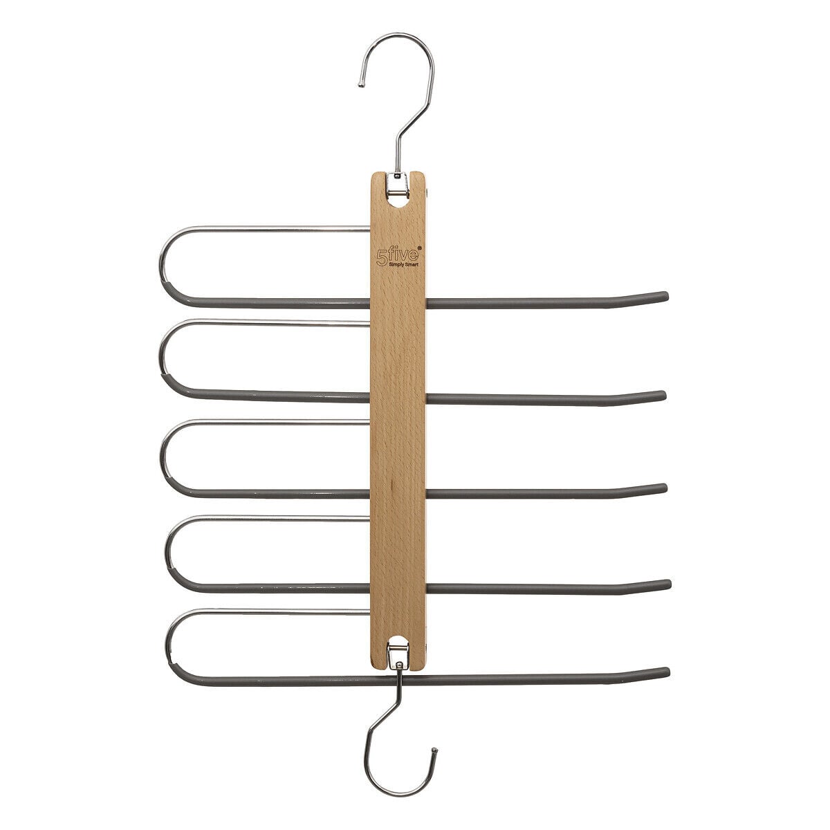 Cabide com 5 divisórias para calças, , large