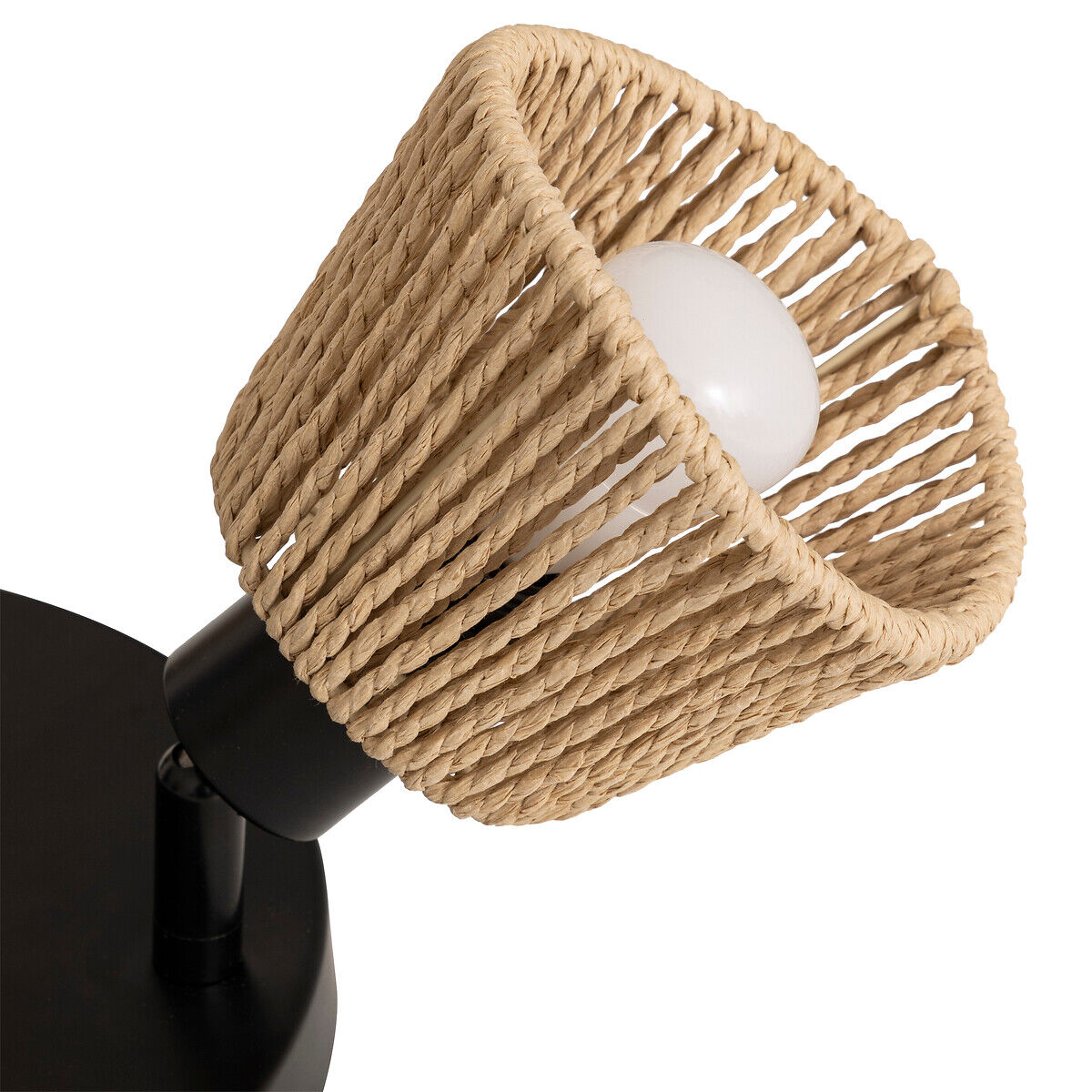 Candeeiro de teto MYHA bege em corda com 3 focos, , large