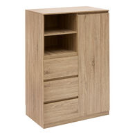 Armario con 3 cajones beige 115cm