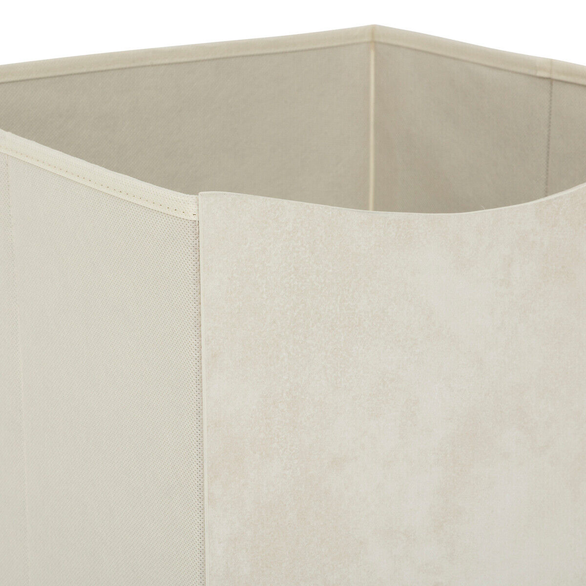 Caixa de arrumação bege efeito pedra 31x31cm, , large