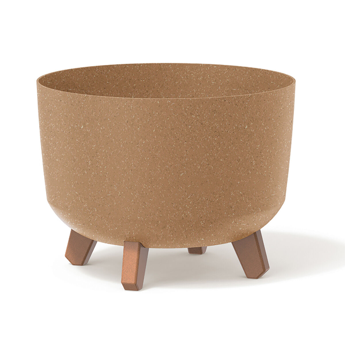 Plant pot GRACIA coffee eco wood, , large