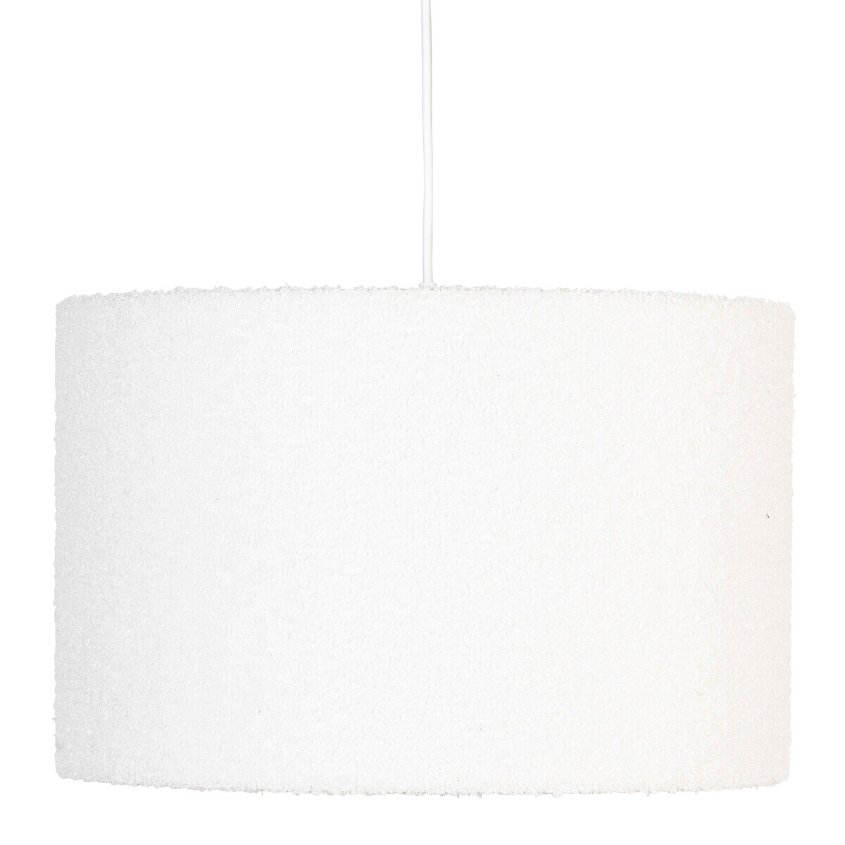 Candeeiro de teto TINA com abajour em pelo bouclé, , large