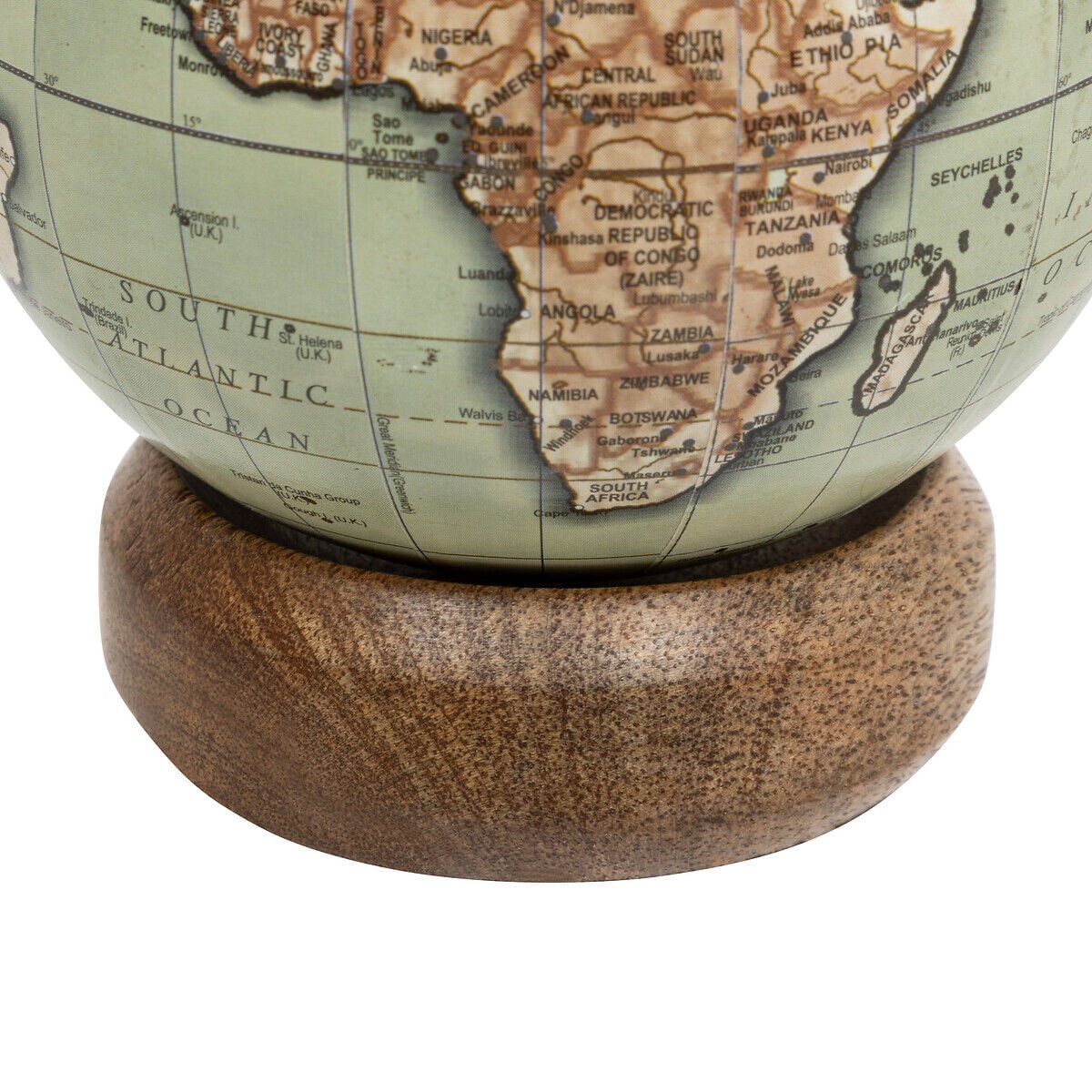 Globo terráqueo decorativo BE VINTAGE de madera, , large