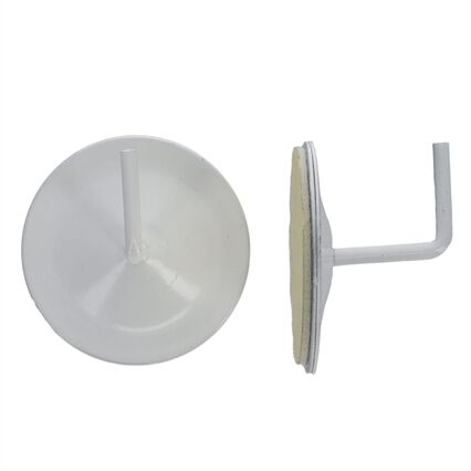 Conjunto De 2 Suportes Adesivos Branco Em Metal, , large