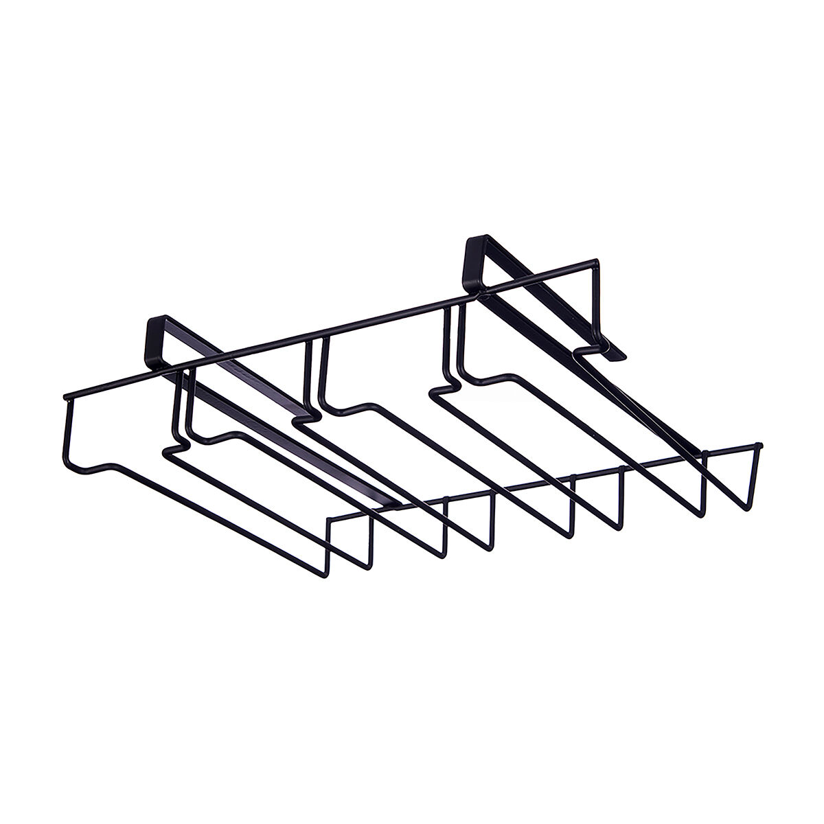 Suporte preto em metal para copos, , large