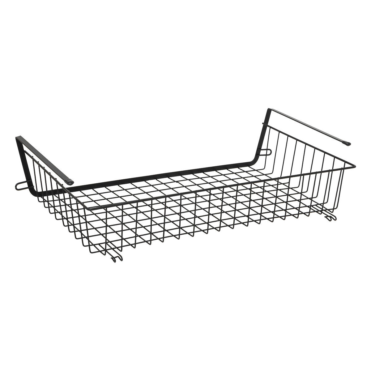 Hanging storage shelf black in metal, , large