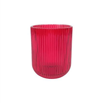 Conjunto de 6 copos de água vermelho às riscas 27cl, , large