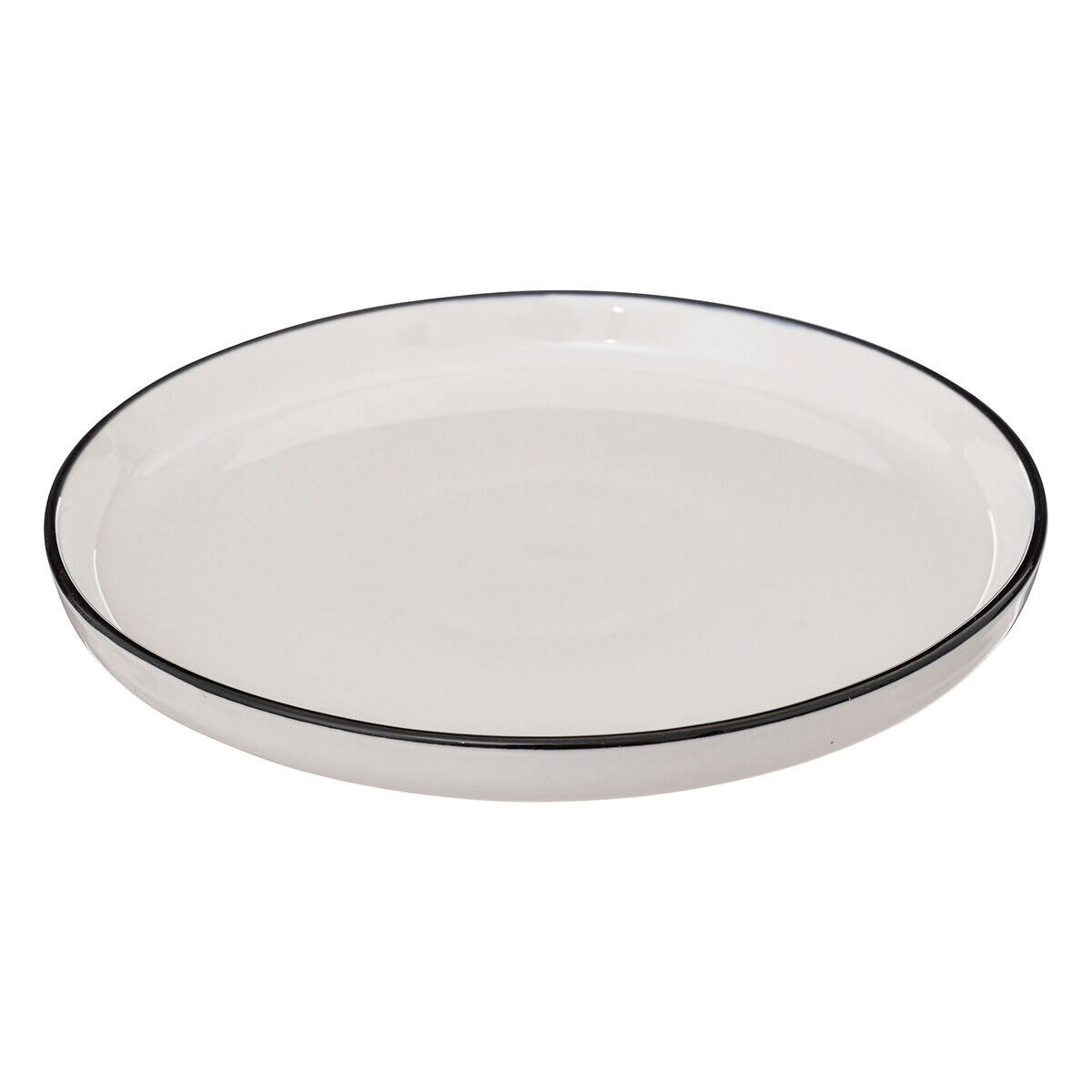 Prato de sobremesa ALIX branco em porcelana 20cm, , large