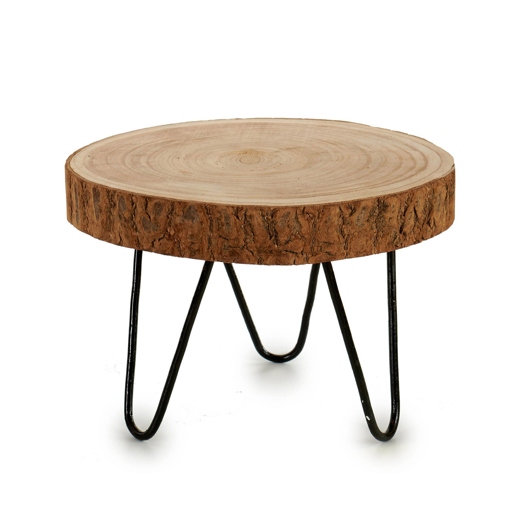 Mesa Auxiliar Decorativa Marrón 28cm, , large