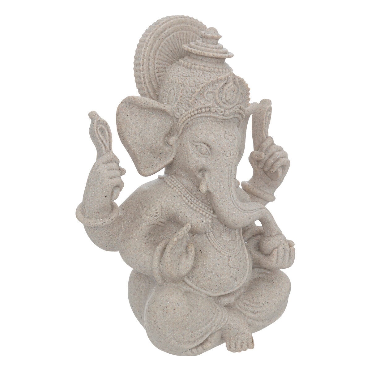 Estátua ganesha bege em resina, , large