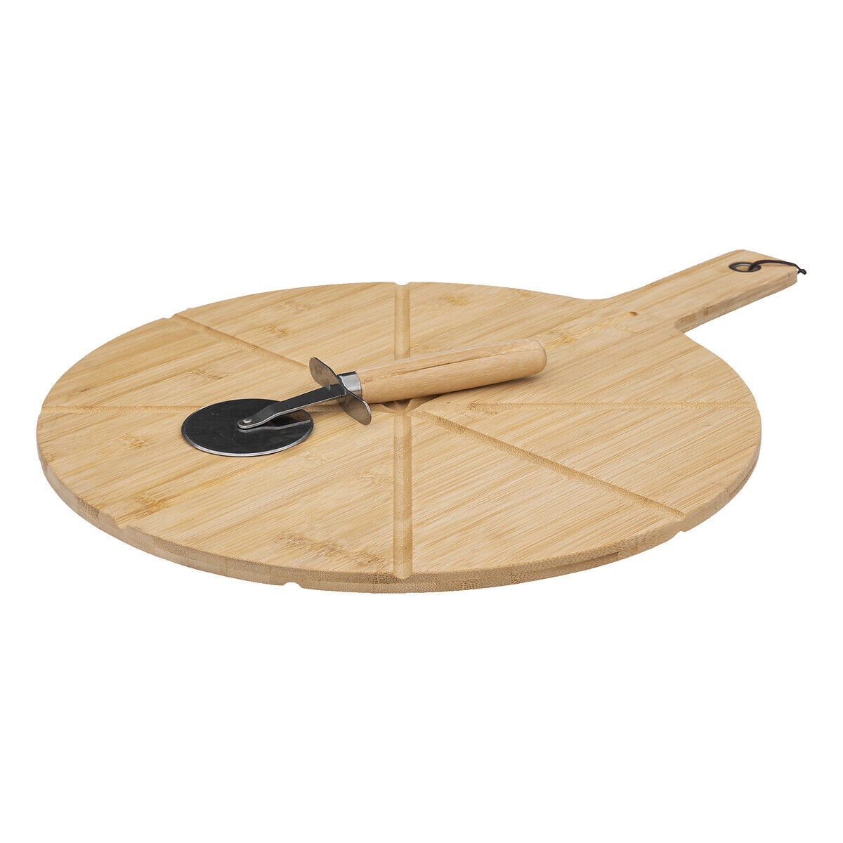 Tábua redonda para pizza em bambu 37cm, , large