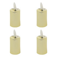 Set de 4 velas led doradas 