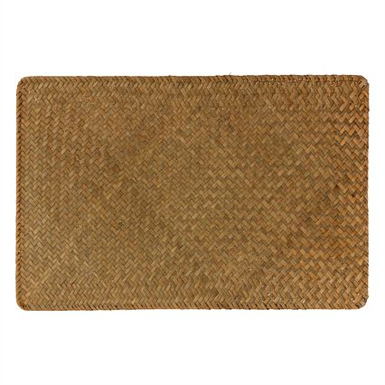 Individual de mesa jill castanho em junco 30x45cm, , large