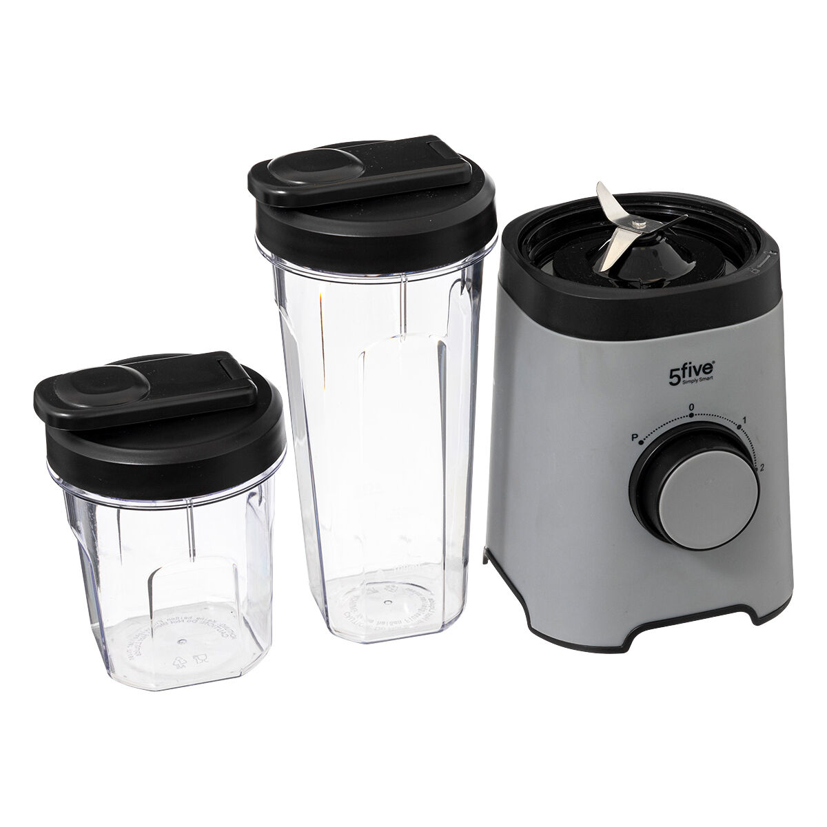 Liquidificador cinza com copos 320w, , large