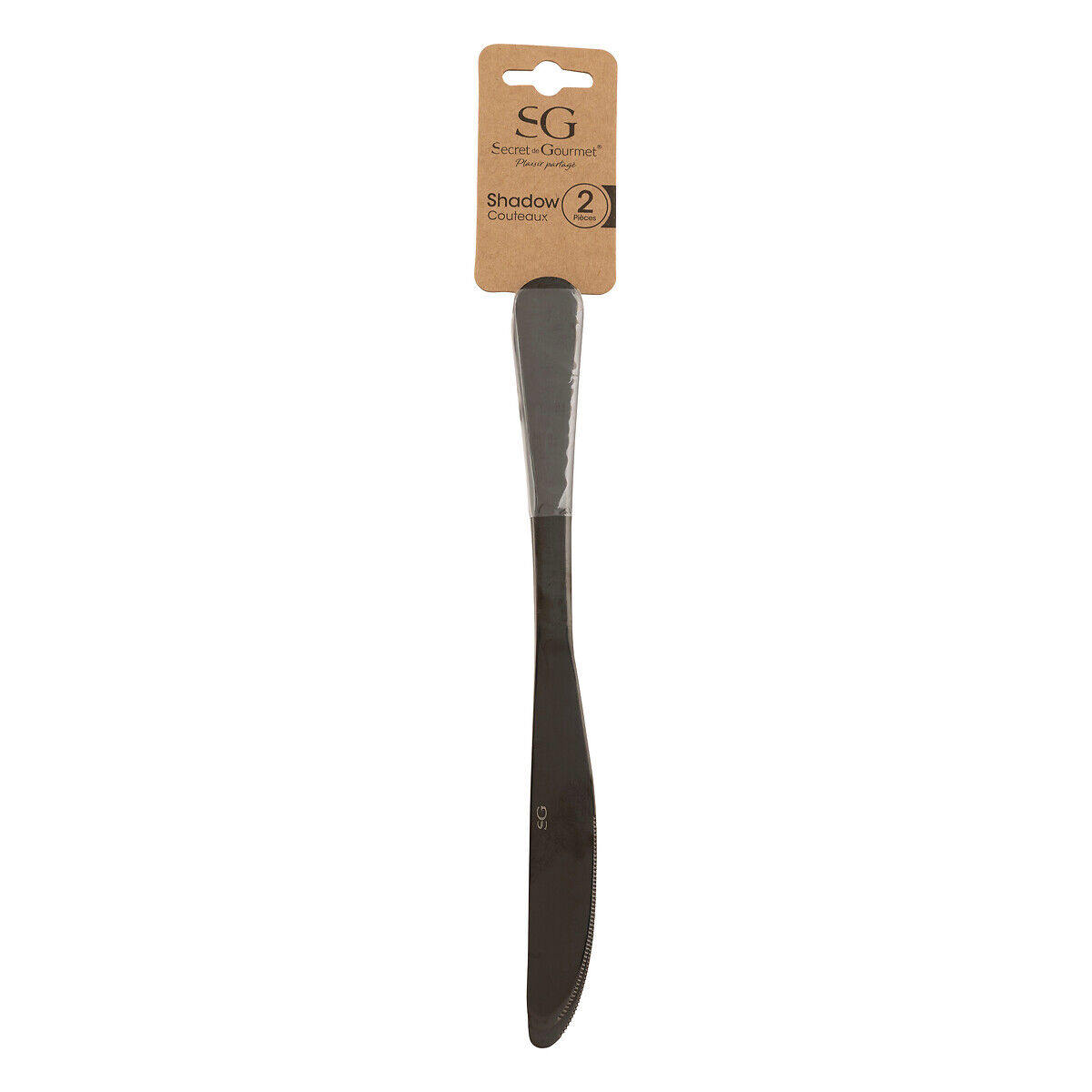 Conjunto de 2 facas SHADOW em aço inox, , large