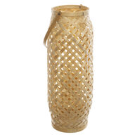 Lanterna Natural Cross Em Bambu 43cm